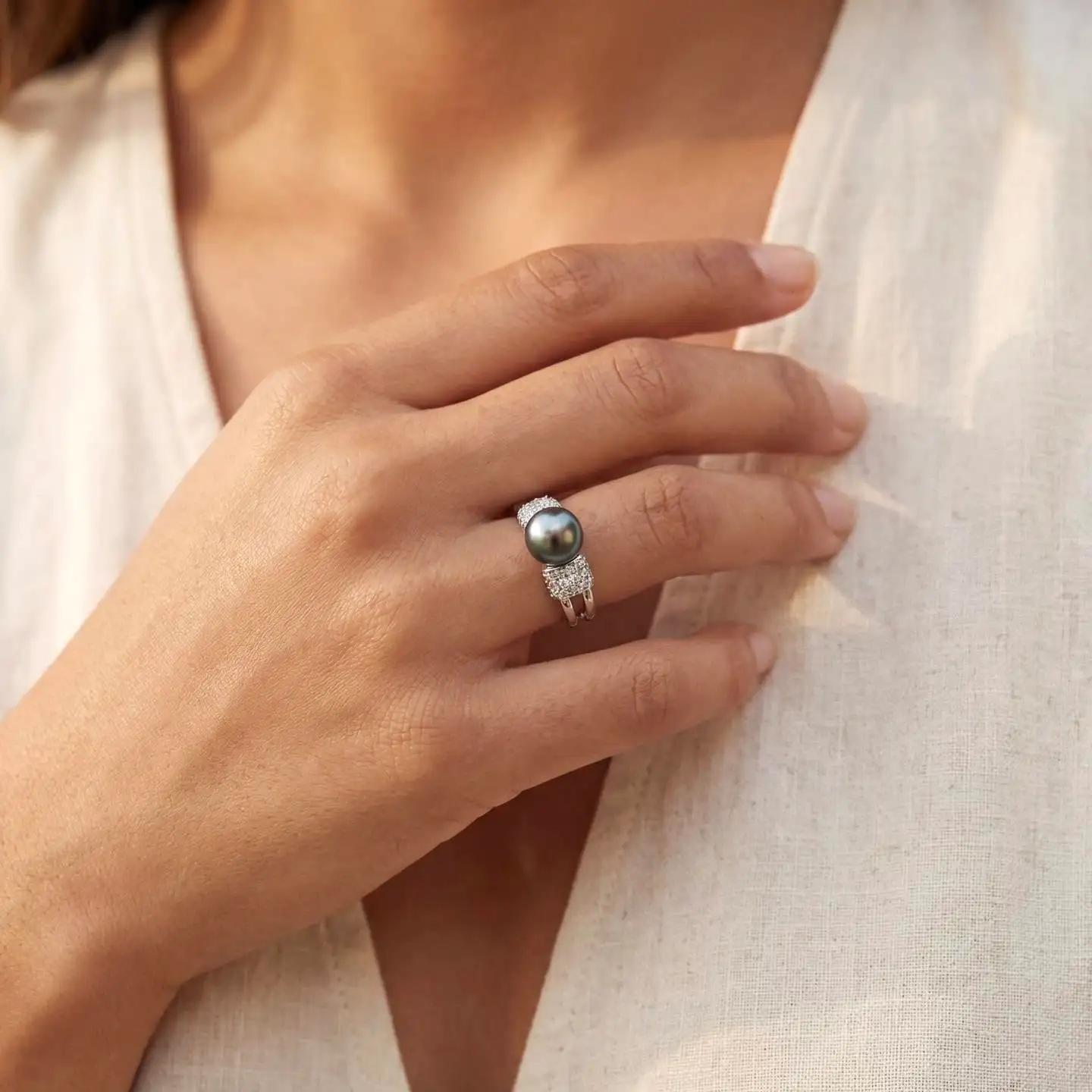 Bague perle de Tahiti
